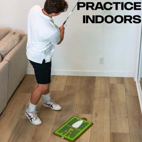 Portable Golf Training Mat with Swing Path Detection & Ball Tracking