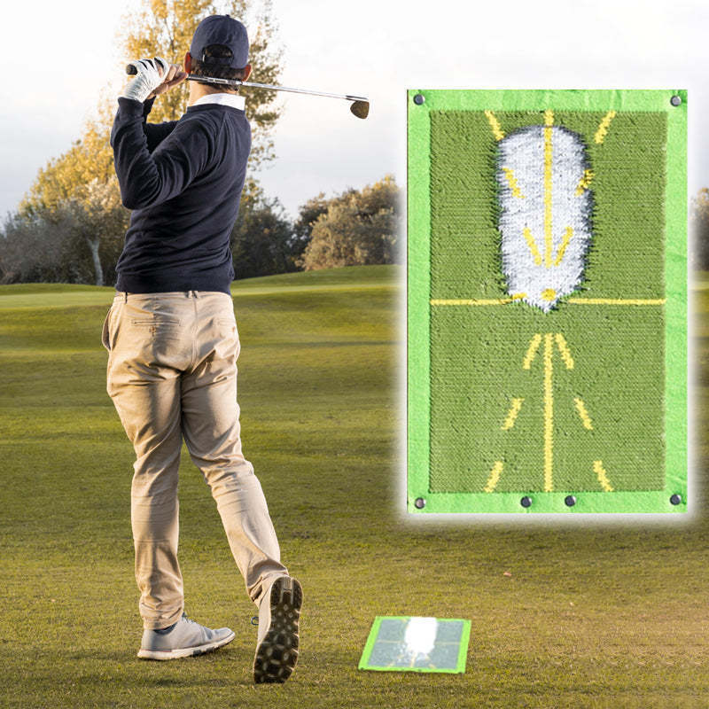 Portable Golf Training Mat with Swing Path Detection & Ball Tracking